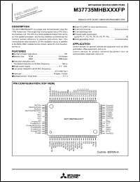datasheet for M37735MHBXXXFP by Mitsubishi Electric Corporation, Semiconductor Group