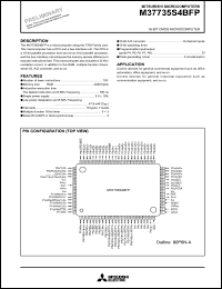 datasheet for M37735S4BFP by Mitsubishi Electric Corporation, Semiconductor Group