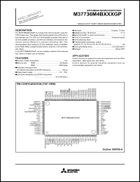 datasheet for M37736M4BXXXGP by Mitsubishi Electric Corporation, Semiconductor Group