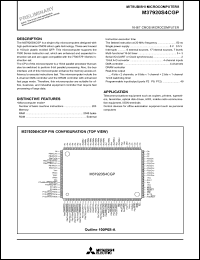 datasheet for M37920S4CGP by Mitsubishi Electric Corporation, Semiconductor Group