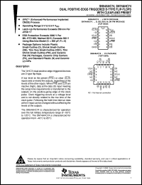 datasheet for SNJ54AHC74FK by Texas Instruments