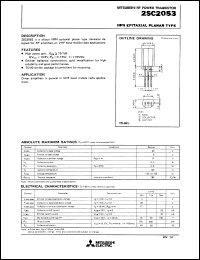 datasheet for 2SC2053 by Mitsubishi Electric Corporation, Semiconductor Group
