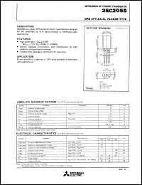 datasheet for 2SC2055 by Mitsubishi Electric Corporation, Semiconductor Group