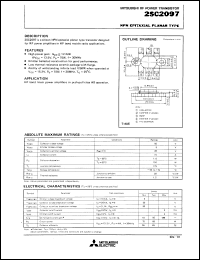 datasheet for 2SC2097 by Mitsubishi Electric Corporation, Semiconductor Group