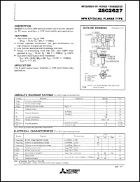 datasheet for 2SC2627 by Mitsubishi Electric Corporation, Semiconductor Group