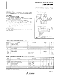 datasheet for 2SC2630 by Mitsubishi Electric Corporation, Semiconductor Group