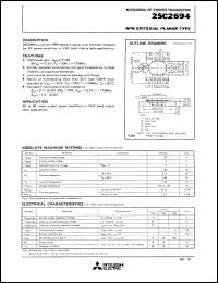 datasheet for 2SC2694 by Mitsubishi Electric Corporation, Semiconductor Group