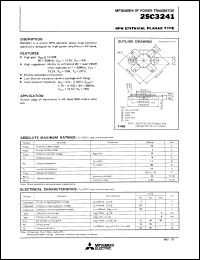 datasheet for 2SC3241 by Mitsubishi Electric Corporation, Semiconductor Group