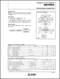 datasheet for 2SC4524 by Mitsubishi Electric Corporation, Semiconductor Group