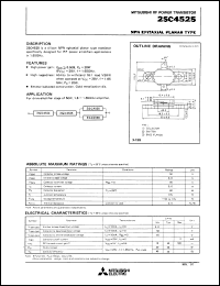 datasheet for 2SC4525 by Mitsubishi Electric Corporation, Semiconductor Group