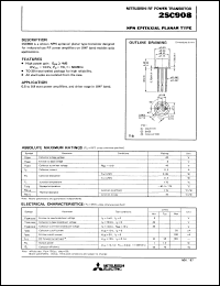 datasheet for 2SC908 by Mitsubishi Electric Corporation, Semiconductor Group
