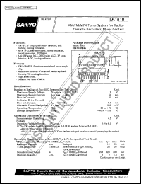 datasheet for LA1810 by SANYO Electric Co., Ltd.