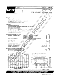 datasheet for LA4497 by SANYO Electric Co., Ltd.