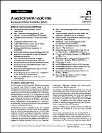datasheet for AM53CF94JC by AMD (Advanced Micro Devices)