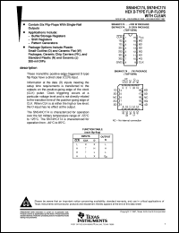 datasheet for SN54HC174J by Texas Instruments