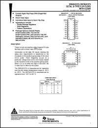 datasheet for SN54HC273J by Texas Instruments