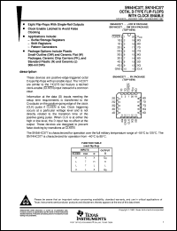 datasheet for SN54HC377J by Texas Instruments