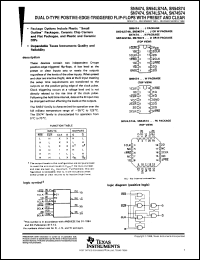 datasheet for SNJ54S74J by Texas Instruments