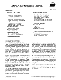 datasheet for SST39VF080-55-4C-EK by Silicon Storage Technology, Inc.