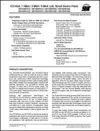 datasheet for SST29SF010-55-4C-NH by Silicon Storage Technology, Inc.