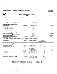 datasheet for 2N2221A by 