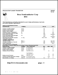 datasheet for 2N2484 by 