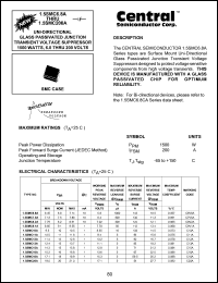 datasheet for 1.5SMC9.1A by 