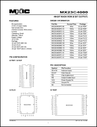 datasheet for MX23C4000MC-90 by 