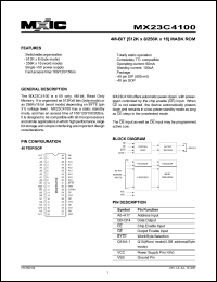 datasheet for MX23C4100 by 