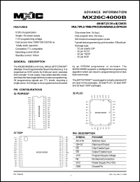 datasheet for MX26C4000BQC-10 by 