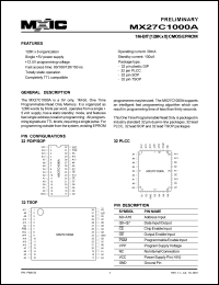 datasheet for MX27C1000AMI-12 by 