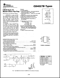 datasheet for CD4027BE by Texas Instruments