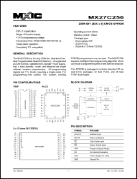 datasheet for MX27C256QI-90 by 