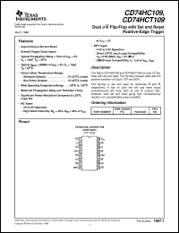 datasheet for CD74HCT109M by Texas Instruments