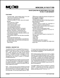 datasheet for MX29LV161BTC-90 by 