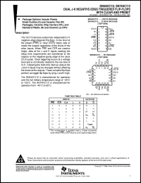 datasheet for SN74HC112DR by Texas Instruments