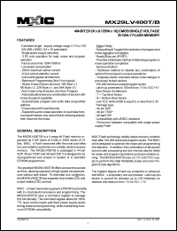 datasheet for MX29LV400BMC-55R by 