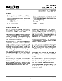 datasheet for MX97103FC by 