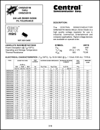 datasheet for CMSZ5258B by 