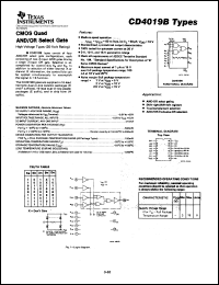 datasheet for CD4019BE by Texas Instruments