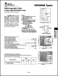 datasheet for CD4086BE by Texas Instruments