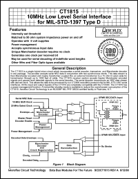 datasheet for CT1815FP by 