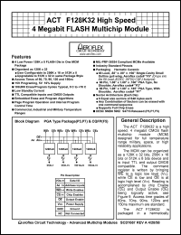 datasheet for ACT-F128K32N-090P7Q by 