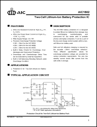 datasheet for AIC1802CCS by 