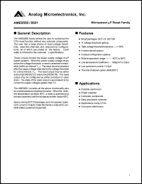 datasheet for AME8500AEETAE21 by 