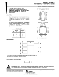 datasheet for SN54HC11J by Texas Instruments