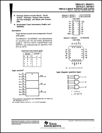 datasheet for SN74LS11NSR by Texas Instruments