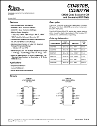 datasheet for CD4077BE by Texas Instruments