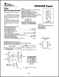 datasheet for CD4030BE by Texas Instruments