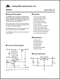 datasheet for AME8802BEEV by 